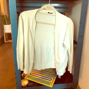 J. Crew Cardigan: sea-foam green